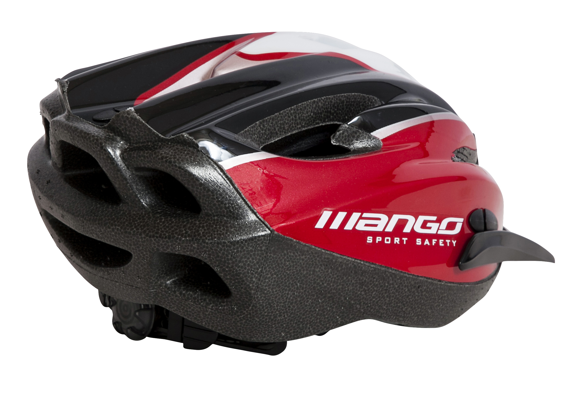 Cykelhjelm supersprint red black white